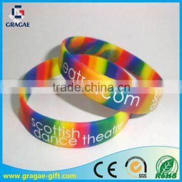 Multi Colour Swirl Silicone bands