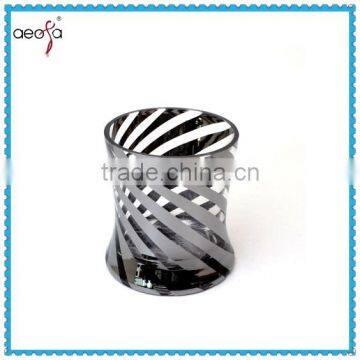 wholesale hand blown antique beautiful black glass vase