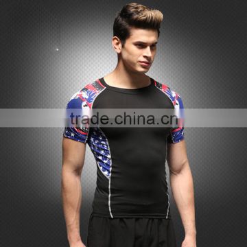 High quality compression top,running shirt and men compression shirt