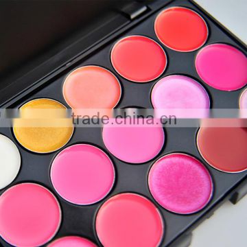 Waterproof 15 color long lasting oem matte lip gloss palette