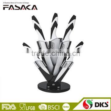 Color Non-Stick Coating High Quality 6 PCS Kitchen Knife Set With Knife Block KP1302