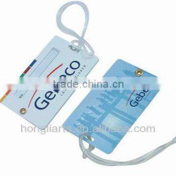 High Quality Hole Punched Hard Plastic Luggage Tag