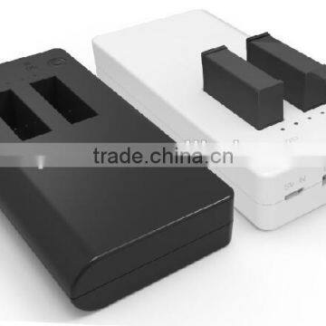 Gopro accessories Dual Charger for Gopro hero 3/ 3+ with power bank