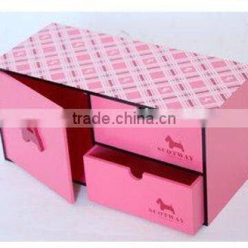 MDF new pink jewelry box toy cosmetic box