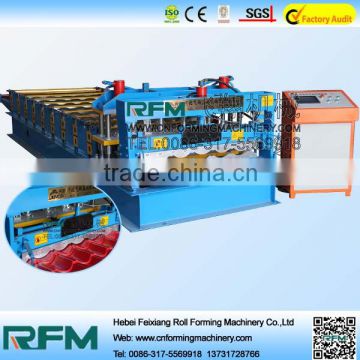 Glazed tile forming machine, glazed steel roofing tiles making machinery