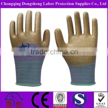 13G Polyester Shell Anti-Acid Oil Proof nitrile poly cotton knitted gloves work gloves