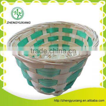 Hand woven bamboo interwoven fruit basket