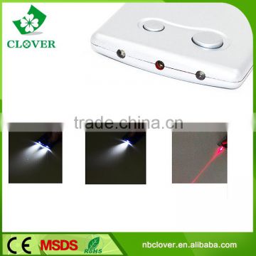 With laser light card lamp 3 LED flashlight plastic led business card light