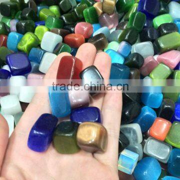 Natural Lighting Opal Stone Price Crystal Cats Eye Stone Small Cubes photo-2
