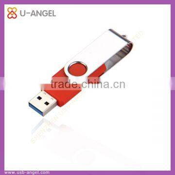 Plastic case USB flash drive advertising , gift swivel USB flash drive