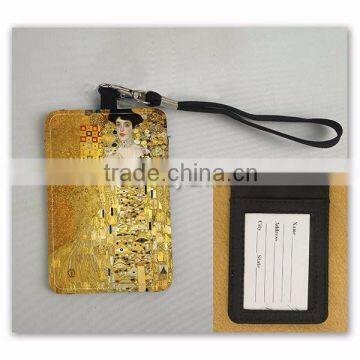 Klimt oil painting luggage tag ID card case photo bag designs sublimation microfiber