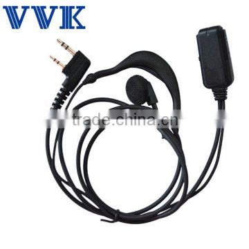 High quality K1 earphone earhook style walkie talkie wired headset