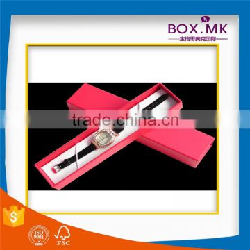 Fashionable Promotional Luxury High Quality Customize Red Rectangle Watch Boxes Wholesale