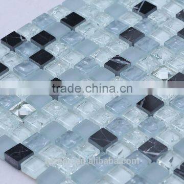 Crystal diamond glass mosaic, mix color diamond mosaic for wall