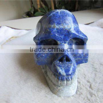 Natural stone lapis lazuli skull carvings Healing for gift