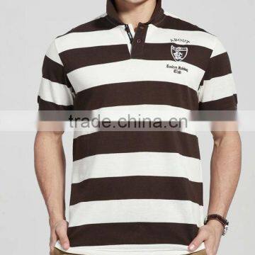 mens polo collar striped t shirt yarn dyed polo shirts polo shirt factory