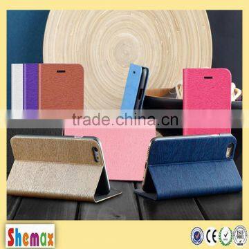 Hot Selling business phone sets real leather protective sleeve clamshell for Alcatel ONETOUCH POPC5