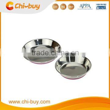 Chi-buy Non-slip Stainless Steel Pet Plate with Silicone Bottom Free Shipping on order 49usd