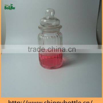 glass jar for candle making with glass lid