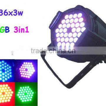 36pcs 3w RGB 3 in1 DMX led stage light