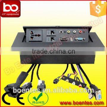 Conference Multimedia Box for Desktop Pop Up Socket With HDMI Wires Cables photo-4
