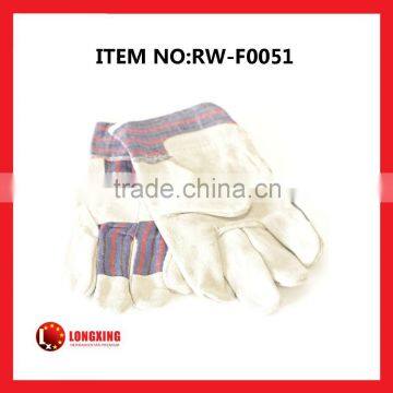 Factory Supply Hot-selling Half Leather Glove,Cow Split Leather Glove, Leather working Gloves