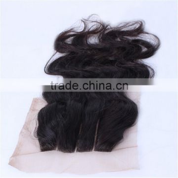 6A Virgin Peruvian Silk Base Closure Body Wave,4x4 Silk Lace Closure,Cheap Free/Middle/3 Part Silk Base Closure