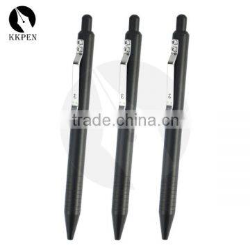 KKPEN Black retractable ball pen with personalized logo