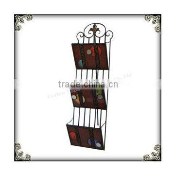 Hot-sale metal magazine shelf home decor