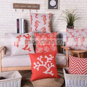 wholesale printed logo linen vacuum cushion sofa chair cushions