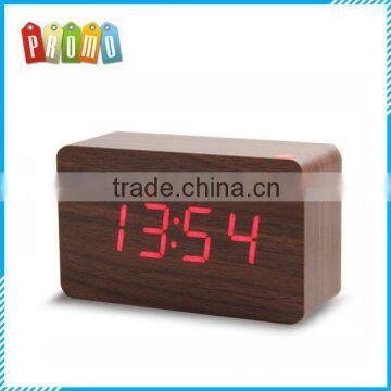 Wholesale Square LED Wood Clock Gift Set