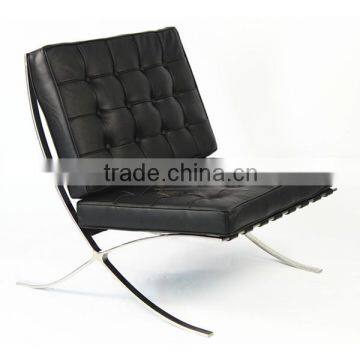 Black Leather Barcelona Chair