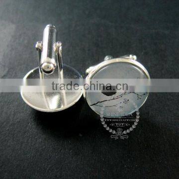 20mm Silver Plated Bird Shadow Cut Blue Sky Art Collage Round Glass Cabochon Fashion Cufflinks Wedding Cuff Link Gift 6600056 photo-3