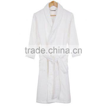 Pure White Adult Luxury Flannel Bathrobe photo-2