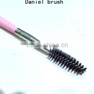 one piece pink and white nylon hair wood handle eyelash brush daniel makeup tools