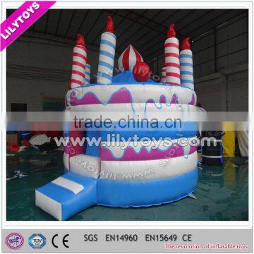 New design Birthday cake inflatable bouncer castle for kids