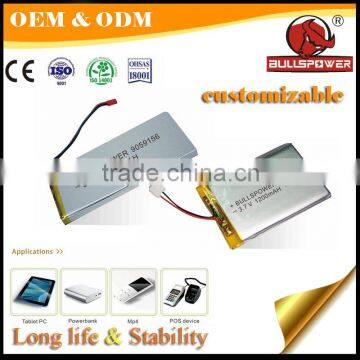 OEM ODM Factory Li ion 3.7v 12000mah li polymer battery for Power Bank