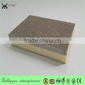 Real stone painting sandwich panel with PU insulation and decoration board for External wall cladding