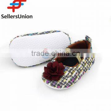 No.1 yiwu exporting commission agent wanted Floral Canvas Baby Girl Shoes