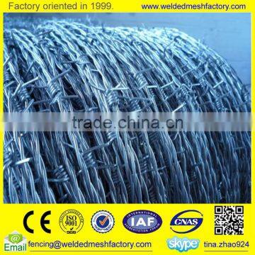 Cheap Galvanized /PVC coated double twist Barbed Wire roll