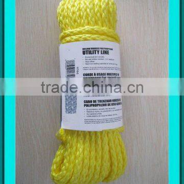 Hollow braided rope