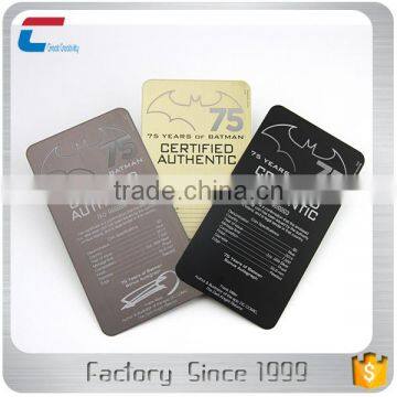 Custom Metal Material Printing Card Samples