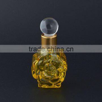 Various Colors Glass Bottles for Essential Oil Empty Flower Shaped Glass Perfume Bottle With Glass Stopper photo-2