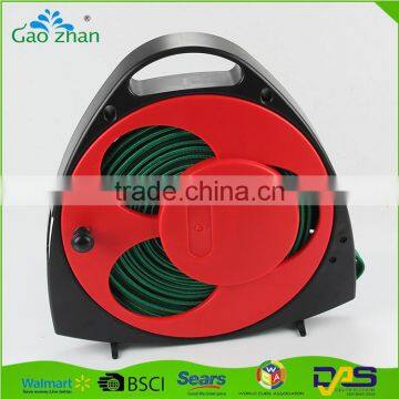 15m Flat Garden Hose Pipe & Reel With 4 Ways Spray Nozzle Gun Set photo-2
