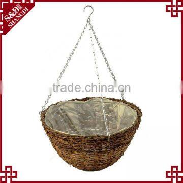 Planter fiber handcraft decorative hanging basket hanging plant pots