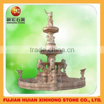 Outdoor Garden Waterfall Fountain Marble Statue Sculpture With Water Pump photo-3