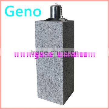 grey color square shape the oillamp table oil lamp