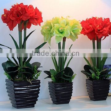 Realistic PU artificial clivia flowers for wedding decoration