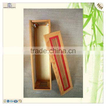 Handmade Eco-friendly Bamboo Pine Made Wine Suitcase Box photo-6