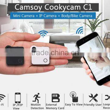 New Arrival C1 Smart Cam 720P Battery Powered Wearable WIFI Wireless Hidden IP Camera photo-2